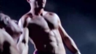 MuscleJockBound.com - Rough threesome with choking and domination for a submissive ma