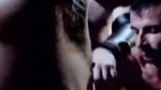 MuscleJockBound.com - Rough threesome with choking and domination for a submissive ma