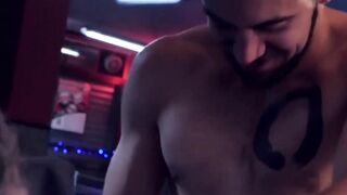 PlayingMen.com - Men in suits hook up in the club for some deep anal sex with intense