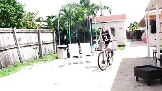 GayStepBros.com - Outdoor raw fucking leaves young stepbro drenched in warm cum