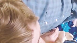 GayStepBros.com - Hot twink explodes with pleasure while stepbro's bare cock fills hi