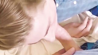 GayStepBros.com - Hot twink explodes with pleasure while stepbro's bare cock fills hi