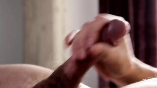 NextDoorXXX.com - Jock's precum drips as he strokes his big boner solo