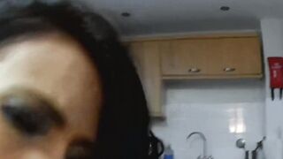 Big ass and pretty face babe Chelsea Ellis swallows big cock