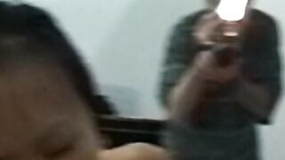 Petite brunette teen and Asian cutie interracially fucked