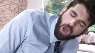 RagingXXX.com - A handsome bearded gay anally fucked by his muscular boss
