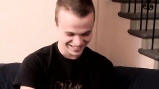 Handsome cute Holden shares his cock stroking and sexy feet with the guys