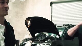 DisruptiveMovie.com - Mechanic Roman Todd bends twink Brandon Anderson over for a qui