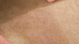 Mature chubby amateur strokes his small dick and cums