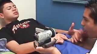 Two good looking butt pirates have steamy anal fuck session