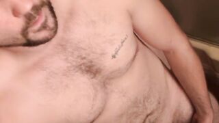 Inked and straight thug cums after hard jerking off action