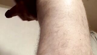 Horny twink York Reid having a long slow stroke on a bed