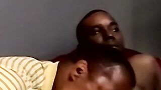 Cute black amateur stretching older white perv