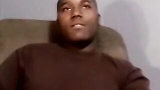 Cute black amateur stretching older white perv