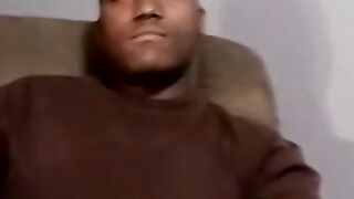 Cute black amateur stretching older white perv