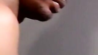 BBC homosexual masturbates and cums in fat gays mouth