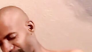 BBC homosexual masturbates and cums in fat gays mouth