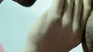 Amateur sucked skillfully before slow bareback pounding