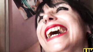 UKSubSluts.com - Tattooed girl Gina's rough and wild sex action unleashed