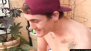 RealAltGuys.com - Naughty twink Lucas Daniels pumps his rock solid cock and shoots hi