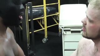 BreedingMeRaw.com - Intense fetish fuck with two big massive guys in kinky dungeon