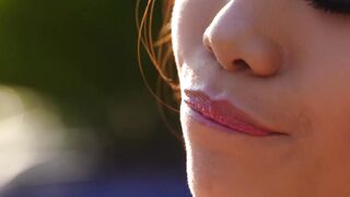Petite Asian beauty gets her pretty face blasted with cum