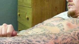 JoeSchmoeXXX.com - Inked Ivy drains his balls with an intense jerk off solo