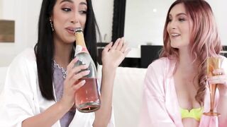 Sexy besties drilled hard POV doggystyle for hot cum facial