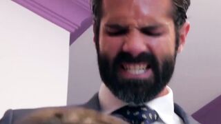 PlayingMen.com - Stud gets his butt hole drilled by businessman as he moans with plea