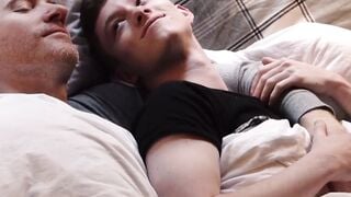 IncestGay.com - Stepdad impales twink's ass after receiving a deep blowjob forbidden