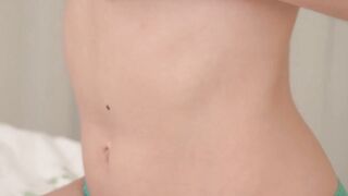 Busty natural teen in lingerie Eva Elfie pussy plays solo