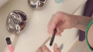Busty natural teen in lingerie Eva Elfie pussy plays solo