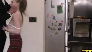 Hot small tits teen Kitten gets dominated during rough sex