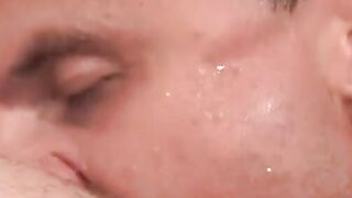 CentralFisting.com - Inked gay releases enema fluid on face sitting homo during kinky