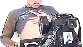 Big dick William jerking and cumming for the photographer