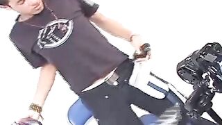 Big dick William jerking and cumming for the photographer