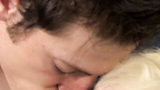 Young man sucks throbbing dick before analriding balls deep