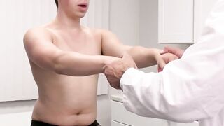 Dominant doctor Marco Napoli and Cole Church hard bang Adam Awbride during a physical