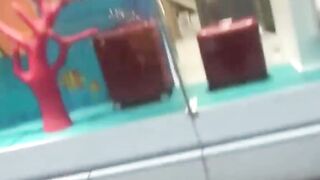 NipponPissTV.com - Japanese teen peeing until the whole floor is wet in public restro