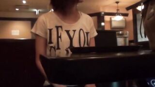 NipponPissTV.com - Japanese teen peeing until the whole floor is wet in public restro