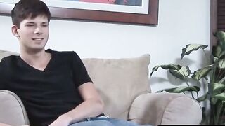 TwinkStrokes.com - Twink Aaron strokes his massive dick with speed and precision