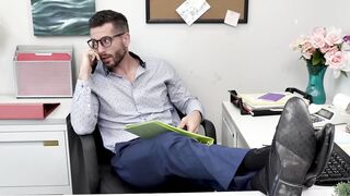 Kyaa Chimera teaches Mike Mancini some naughty office etiquette