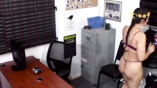 Big ass babe Lilly Hall rides officers dick like a cowgirl