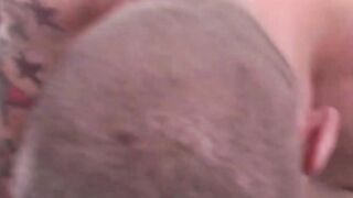 Inked men sits on a twinks face and penetrated him afterward
