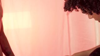 Petite Eric Ford pleasured by studs Matie and Derek Cline