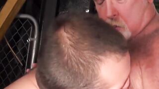 FuckThatHole.com - White haired daddy bear fucks raw and nasty on his hung cubs tight