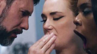 Guy find wife and her bff in fetish gear
