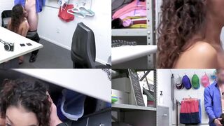 Horny ebony teenager Sarah Lace deepthroats rock hard cock