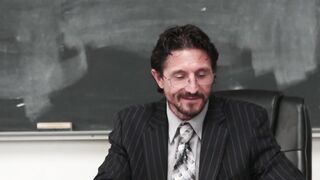 Schoolgirl slut Jade Amber bent over and fucked by principal
