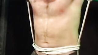 MuscleJockBound.com - Restricted jock enjoys bondage with his balls bound too in a ki